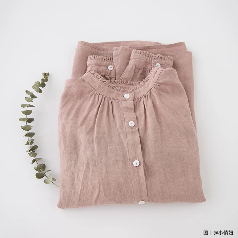 

Женские универсальные свободные блузки из натуральной ткани, универсальные льняные рубашки/блузки большого размера 14 х14, стираемые водой, весна-осень