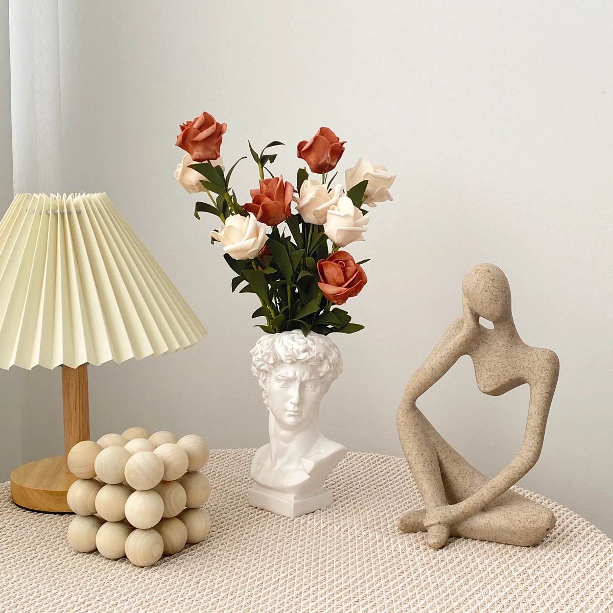 Ins David Vase Sculpture Flower Table Home Decoration Minimalist Vase