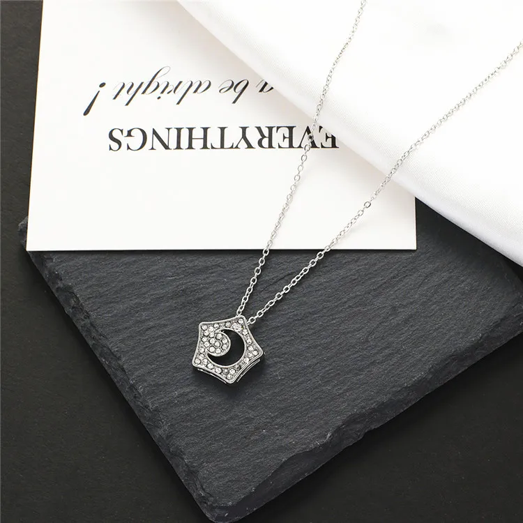 Necklace Boys Over Flowers Star and Moon Collar Korean Dorama Jandi Chain Pendant 4