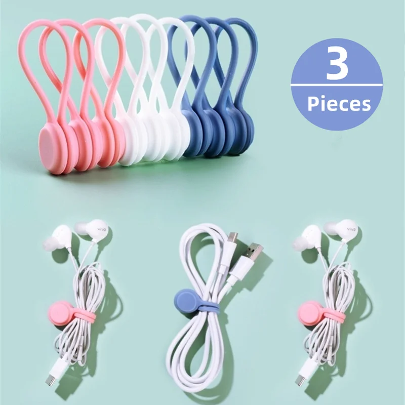 200Pcs Multifunction Magnet Earphone Cord Winder Cable Clips For Earphone Sujeta  Cables Con Base Adhesiva Cable