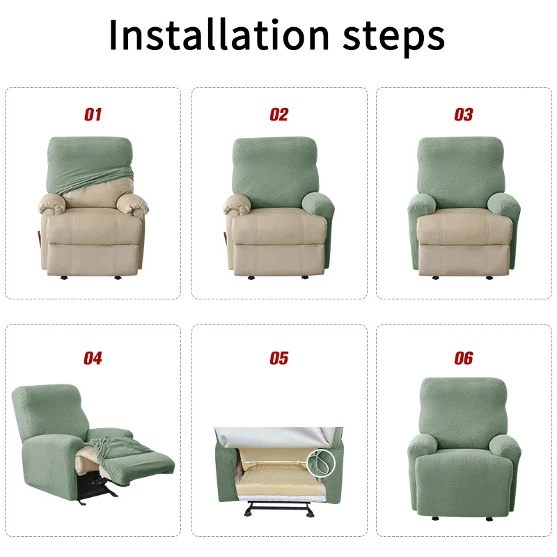 1/2/3 Seats Stretch Floral Recliner Cover Split Relax All-inclusive Chair Cover Lounger Couch Sofa Armchair Slipcovers 3