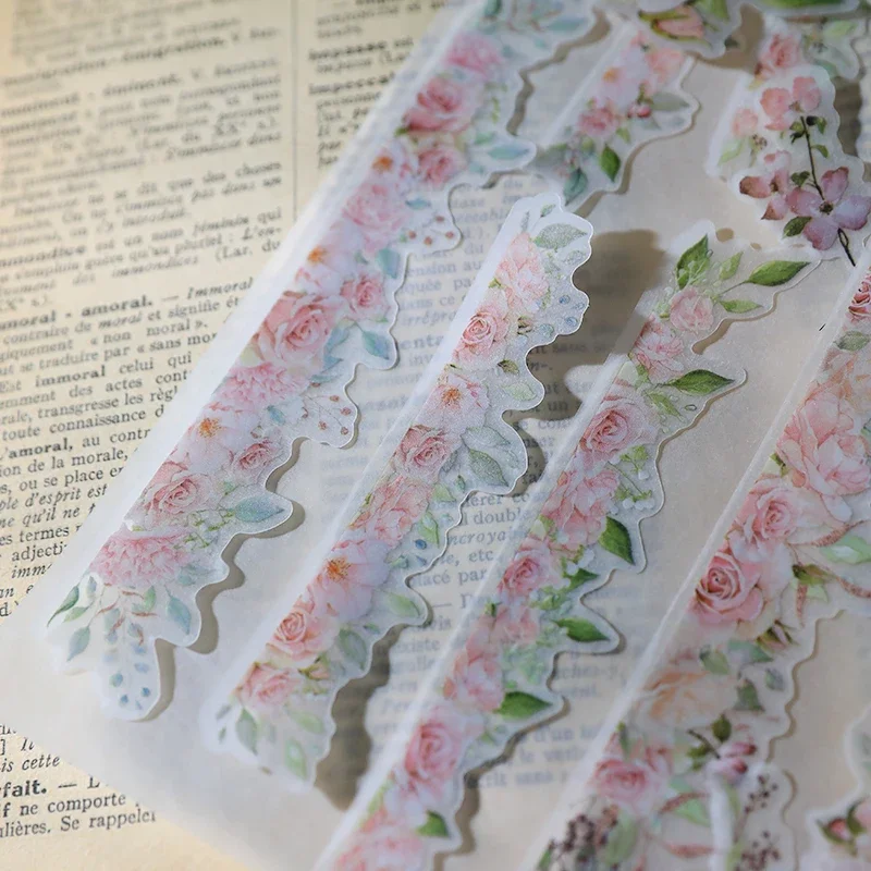 45pcs Vintage Small Rose Sticker Planner Collage Junk Journal DIY Album Scrapbooking Stationery Washi Stickers Korean Style