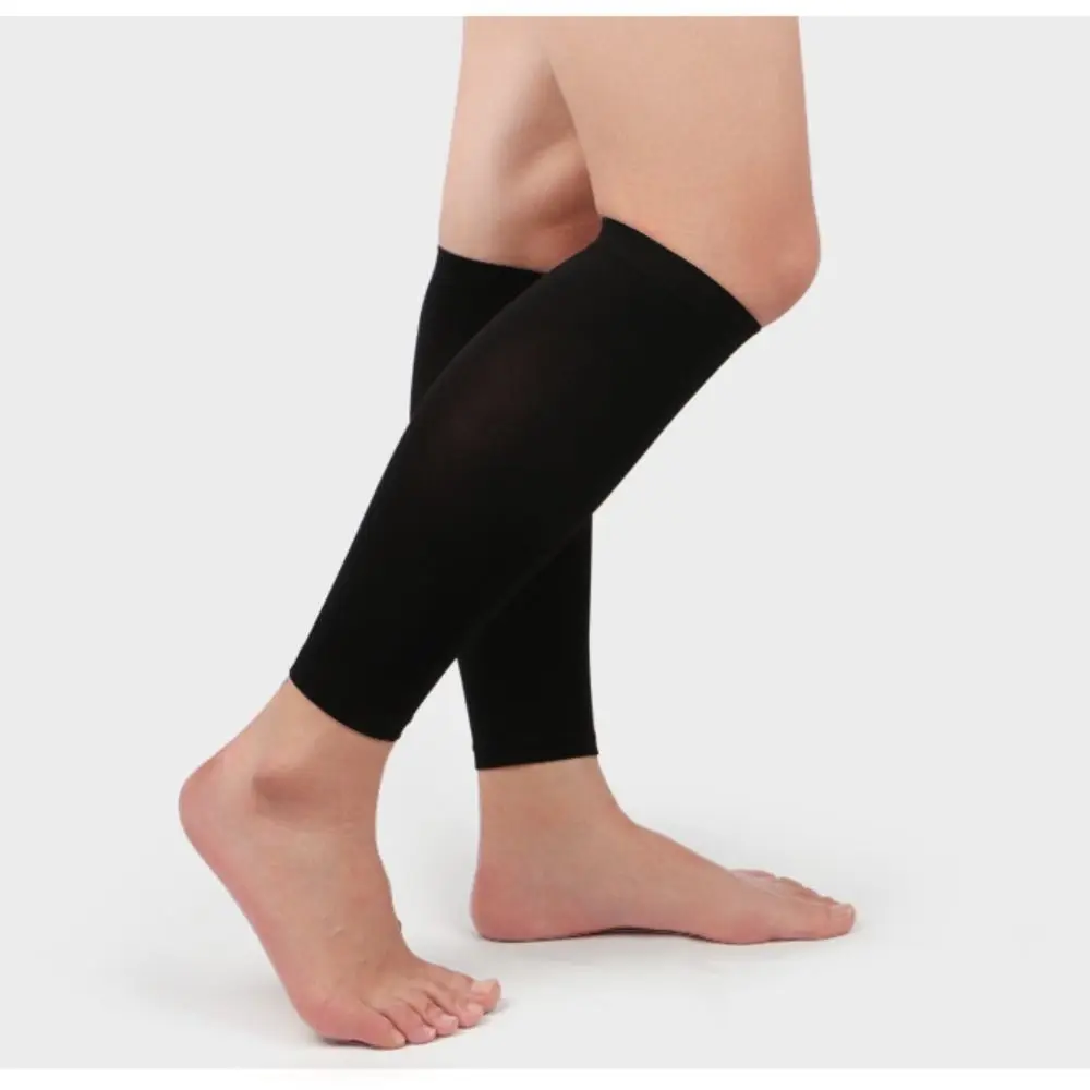 Chaussettes élastiques respirantes, style mollet fin, chaussettes de jambe de style mollet, manche de compression en nylon, prévention des varices, 1 paire