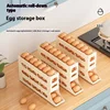 Rolling Egg Organiser 4 Tier Refrigerator Storage Racks Stepped Large Capacity Refrigerator Egg Dispenser Food Grade Egg Tray 1