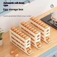 Rolling Egg Organiser 4 Tier Refrigerator Storage Racks Stepped Large Capacity Refrigerator Egg Dispenser Food Grade Egg Tray 1