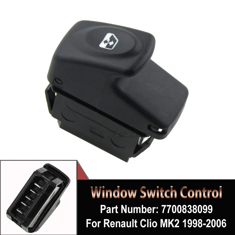 7700838099 Pulsante Interruttore Specchio Finestra Elettrico 5 Pin Per Renault Clio Ii Megane I Ba0 Ba1 Ea0 Ea1 Da0 Kangoo Kc0 Kc1 Fc0 Fc1