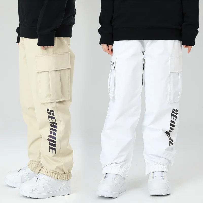 

2022 Winter Warm Snow Pants Men Ski Trousers Woman Waterproof Sport Mountain Female Skiing Overalls Hiking Man Tracksuit Clothes