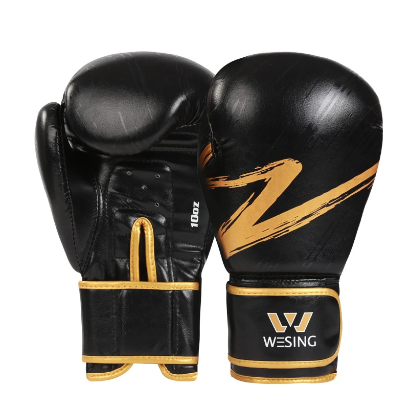 Wesing 8/10/12/14oz Tidy Child Adult MMA Muay Thai Boxing Gloves Sanda Martial Arts Kickboxing Martial Arts Training Mitts dEO