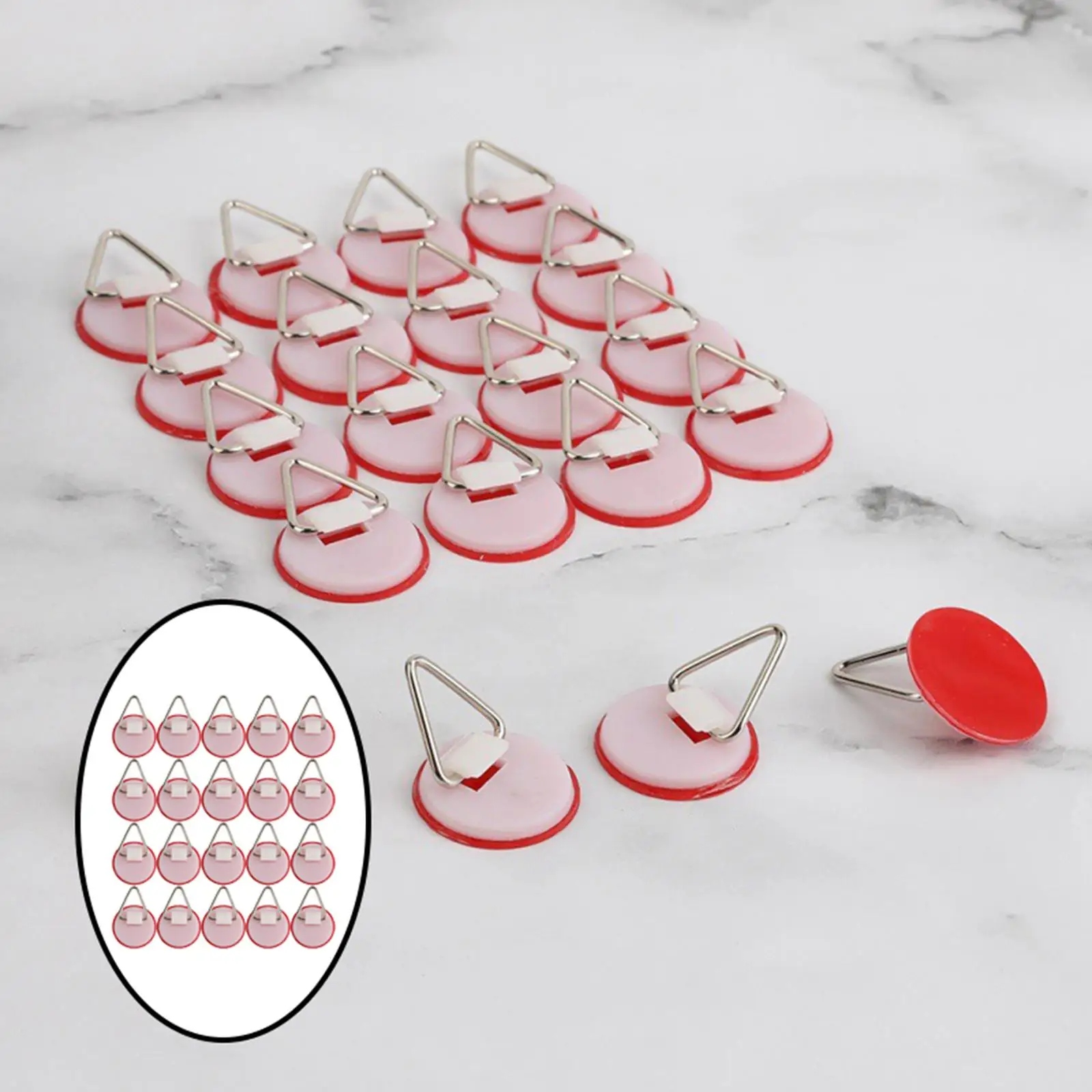 60 Pieces Invisible Adhesive Plate Hanger Plastic Adhesive Picture Hangers  Without Nails Adhesive Vertical Plate Holders Sticky Hangers for Plate