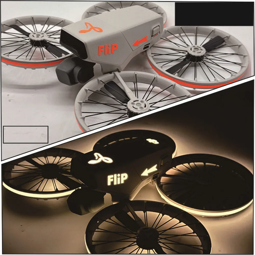 Luminous Sticker for DJI FLIP Drone Colorful Luminous Stickers Night Flight Safety Warning Anti-Scratch Protect Film Camera Part