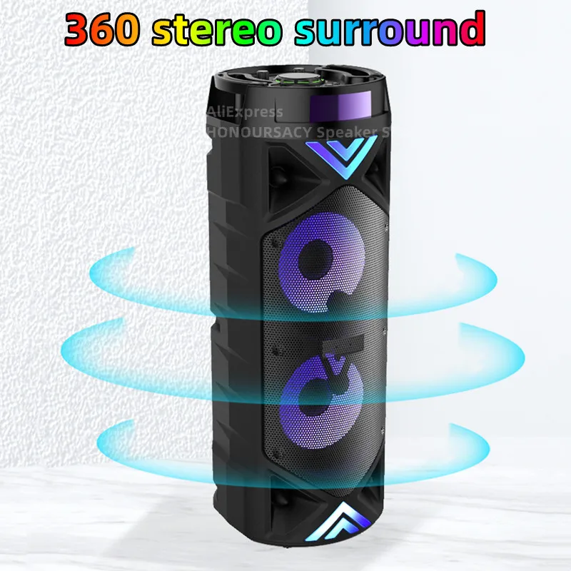 Altoparlante Bluetooth Da Esterno 80W Scheda Wireless K Song Speaker Lampione Tws Stereo Sound Bar Subwoofer Home Music Center Boombox