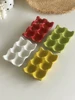 Beautiful 6 Compartments Ceramic Egg Tray Home Refrigerator Egg Storage Tray Creative Home Storage Moisture-proof Egg Tray 6