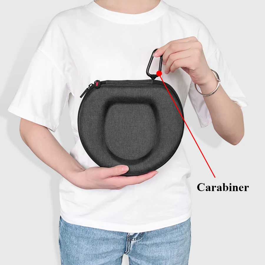 Portable Storage Bag for Bose Soundwear Companion Speaker Hard Shell Waterproof Shockproof Fiber Sturdy Case with A Carabiner