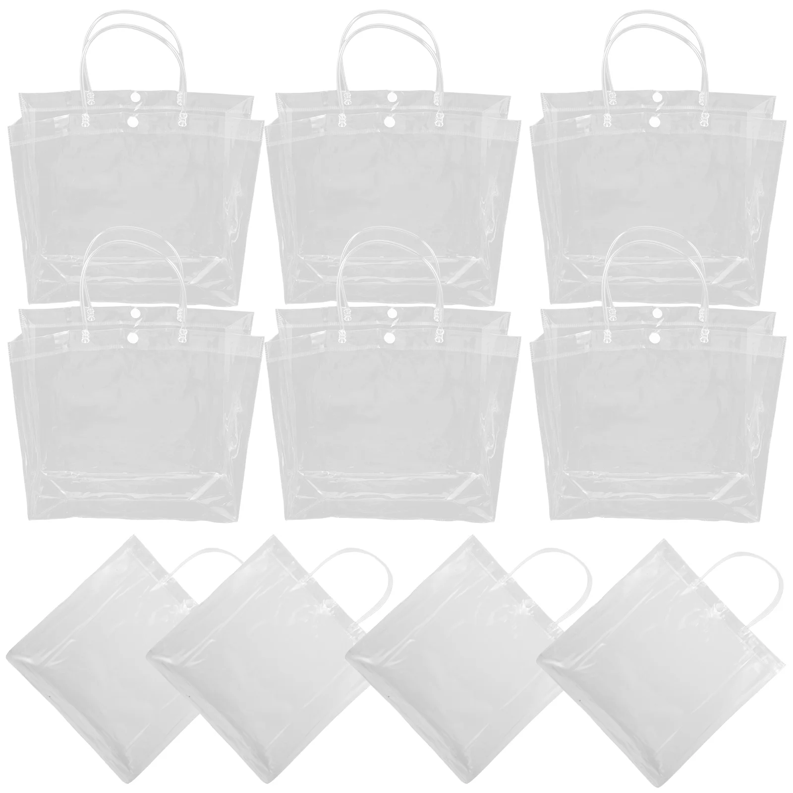

10Pcs Transparent Gift Bags Reusable Gift Tote Bag Small Gift Packing Handbag