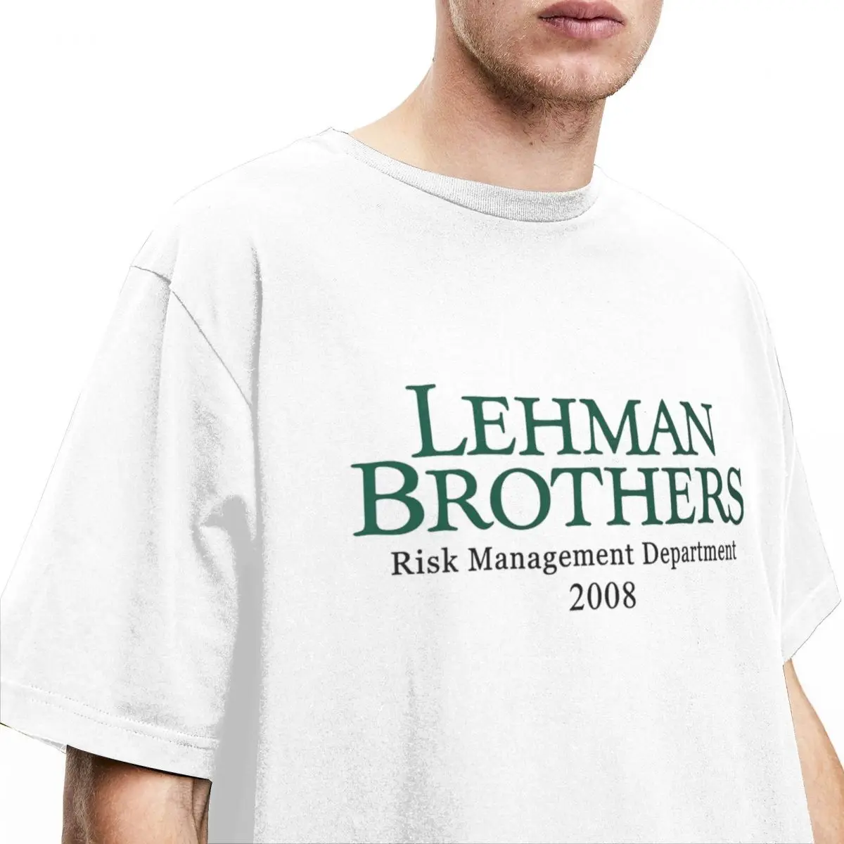 티셔츠 Lehman Brothers 위험 관리 2008 금융 코튼 티셔츠 은행 히피 티셔츠 비치 캐주얼 반소매 티셔츠