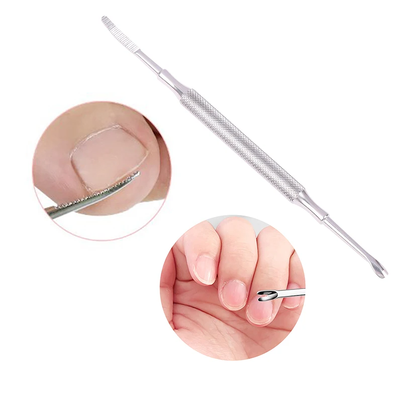 

1Pc Cuticle Remover Dead Skin Pusher Surgical Grade Stainless Steel Nail Art Manicure Tool Scraper Nail Cleaner Trimmer