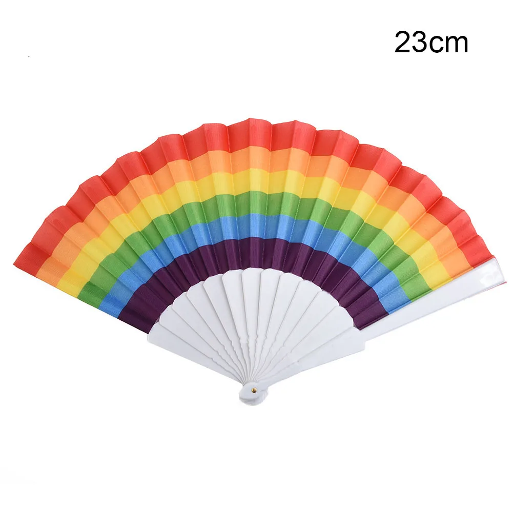 

100% Brand New Folding Fan 42CM Gay Folding Fan Pride Fan For Decoration And Wedding Or Just Use It To Cool Yourself