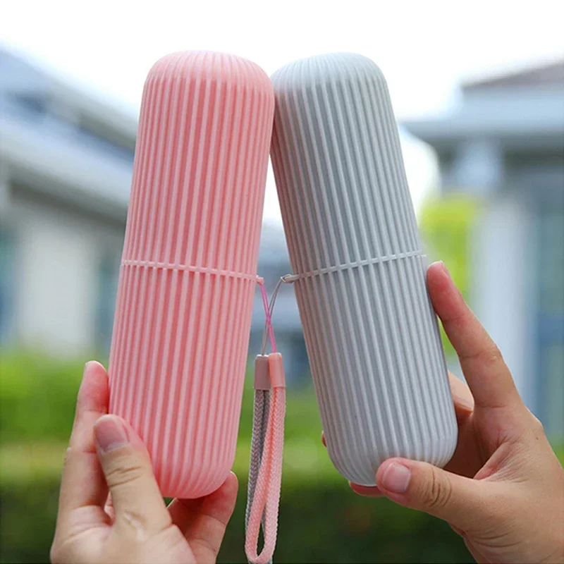 Travel Portable Toothbrush Cup Bathroom Toothpaste Holder Storage Case Box Organizer Travel Toiletries Storage Cup