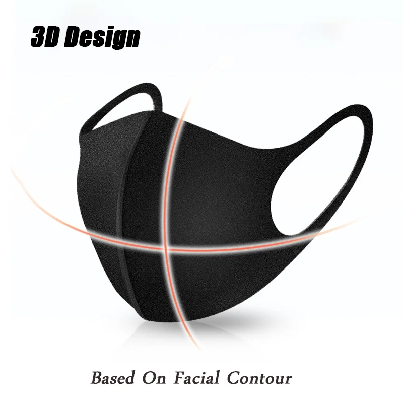 Face Mask 3/6/9/12 pcs Sponge Masks Mouth Face Mask Fashion Respirator Washable Reusable Mask For Adult Child