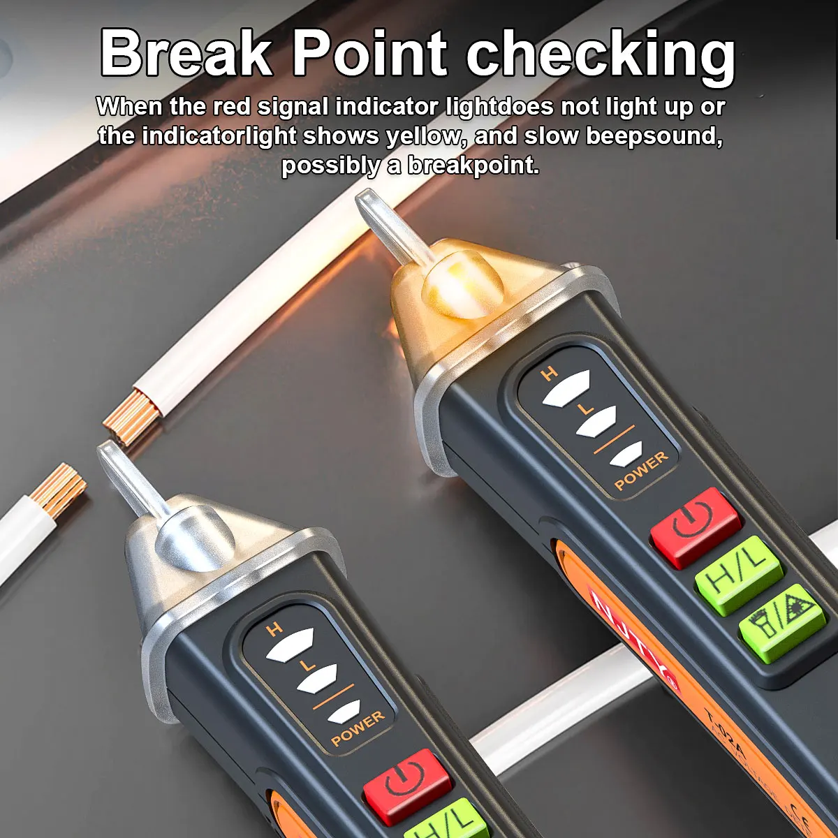 NJTY T02A T02B Berührungsloser Spannungsprüfer AC 12-1000V Stromführendes/Neutralleitungs-Testgerät Identifikator Unterbrechungspunkt-Finder DIY-Werkzeuge – Detail 4