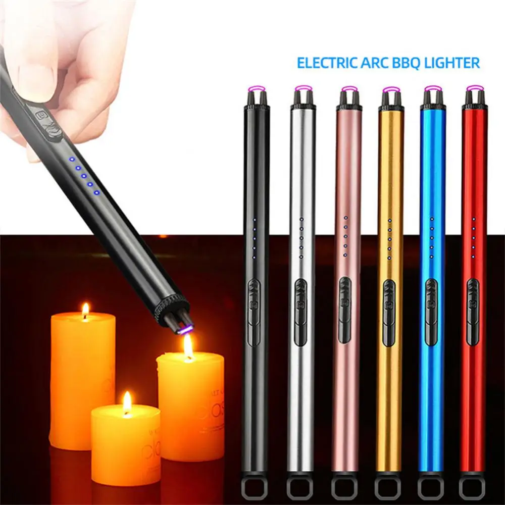 Description Picture 3 of itemUSB Electric Rechargeable Long Kitchen Lighter for Stovetop Windproof LED Plasma Candle Unusual Lighter For Men Christmas Gift