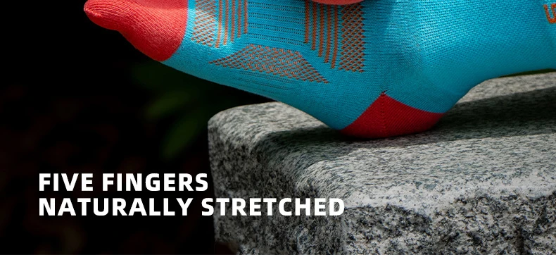 1 Paar Fünf-Zehen-Sportsocken, atmungsaktiv, Coolmax, schnell trocknend, schweißableitend, elastisch, Radsocken, professionelle Laufsocken – Detail 9