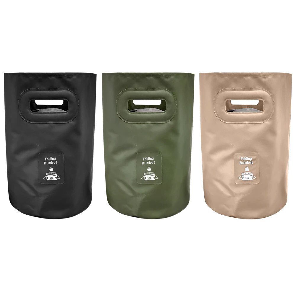 20L Collapsible Bucket Portable Wash Basin Water Storage Bag for Camping Fishing Picnic Car Washing