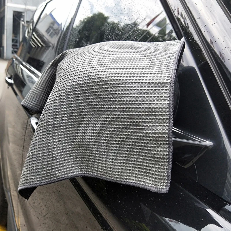 Car Cleaning Cloth Detailing Waffle Weave Glass Wash Towel Strong Water Absorbent Towel Auto Cleaning Accessories 3