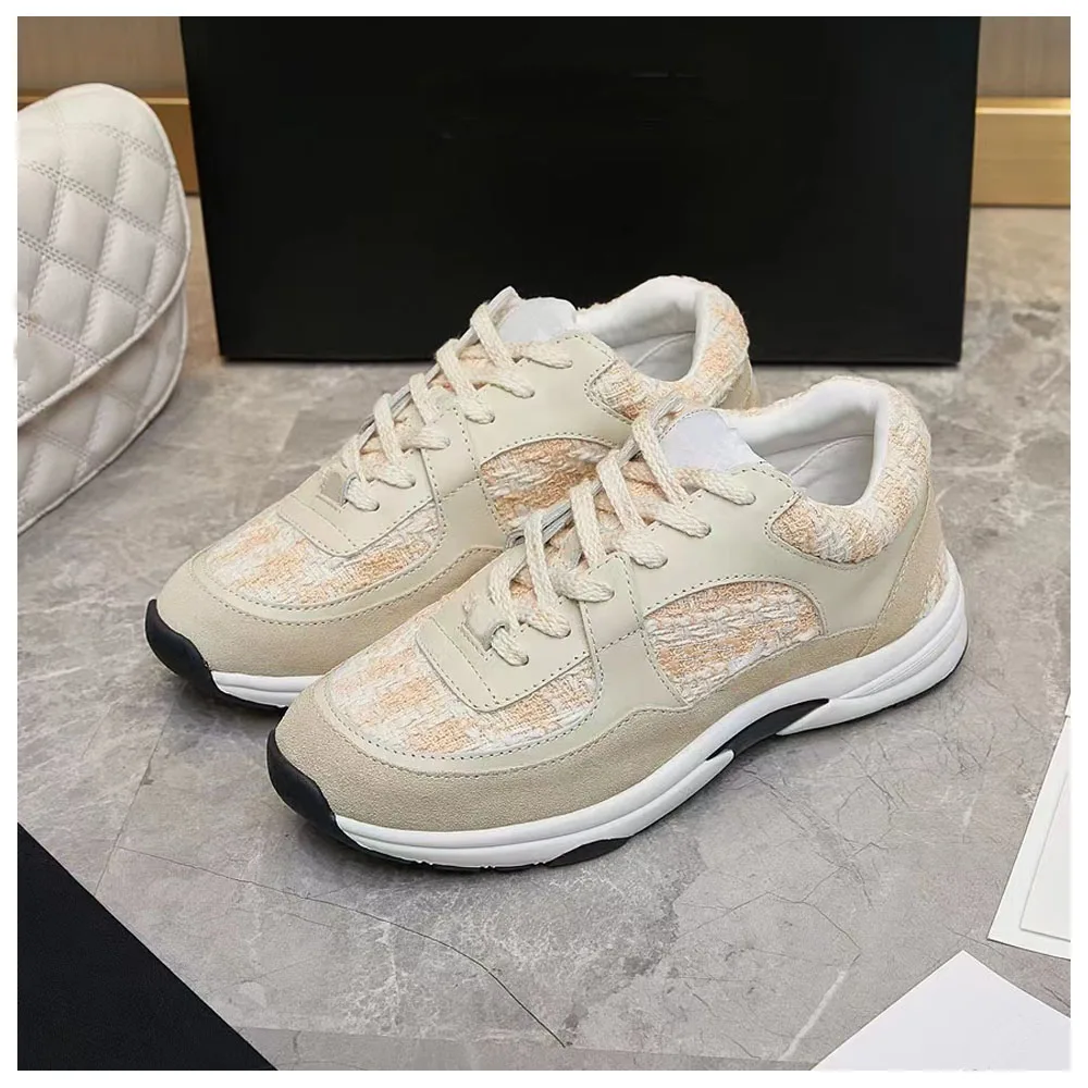Spring Fall New Styles Multi ColorCasual Sneakers New Styles Leather Premium Woman Flat Shoes Lace-Up Breathable Runner Shoes 43