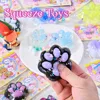 Kawaii Cat Paw Mochi Squishy Fidget Toys Cute Plush Sensory Silicone Slow Rebound Pinch Decompression Toy Stress Release Toys 1