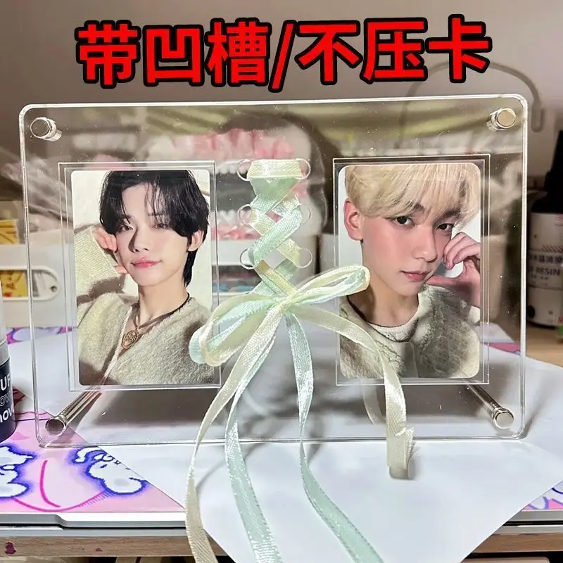 Ribbon HD Clear Acrylic Frame Mini Photocard Holder Display