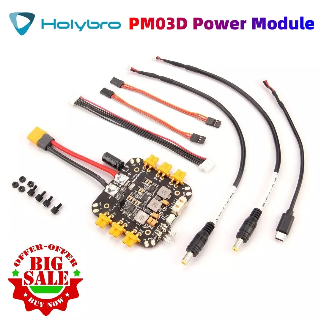 

2022 New Holybro PM03D Power Module XT30 XT60 6S for Pixhawk4 Pixhawk 4 Mini Durandal Pix32 5X Flight Controller X500 Multirotor