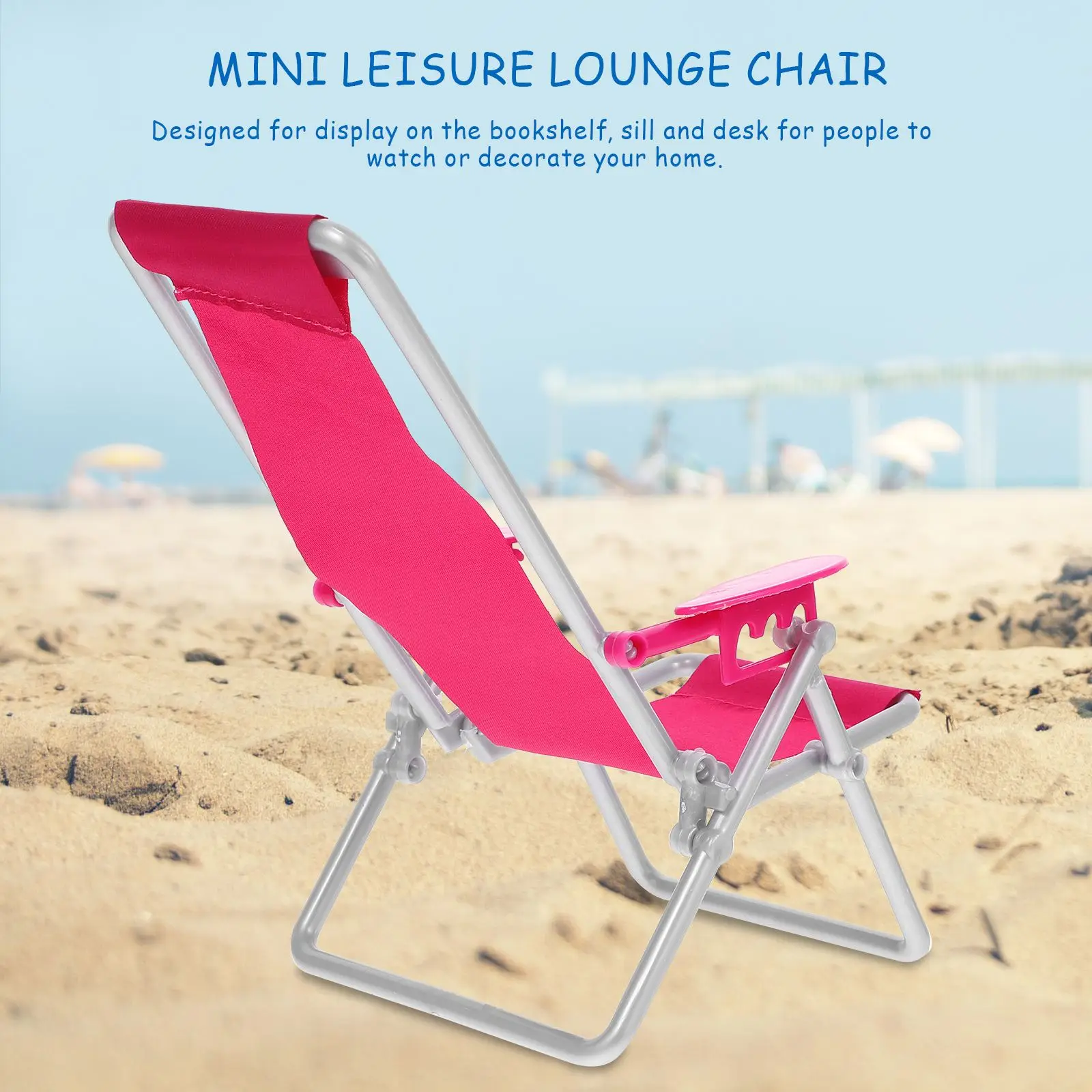 Mini Folding Bed Simulation Folding Chair Toy Mini Deck Chair Beach Chairs Outdoor Loungers Fishing Chairs Wooden Material