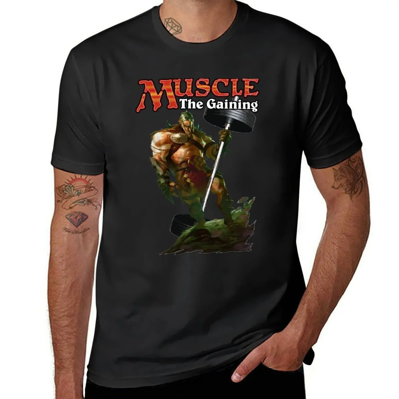 

Muscle The Gaining T-Shirt summer tops plus size tops funnys mens t shirts