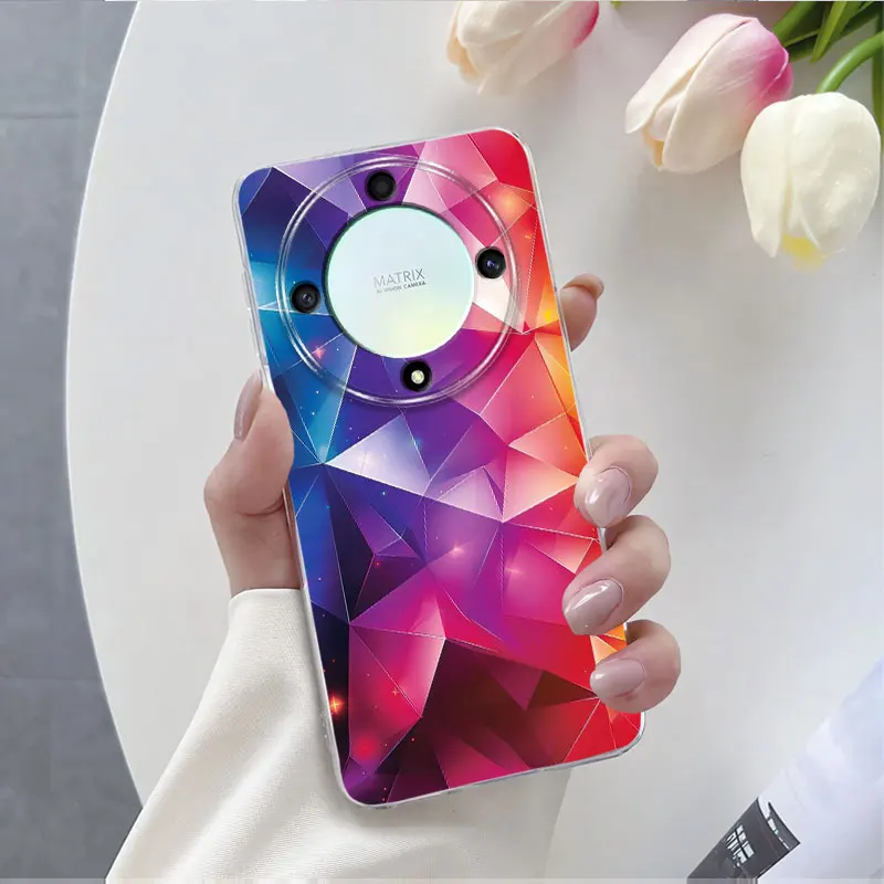 Luxury Flower Clear Soft Silicone Protective Phone Case