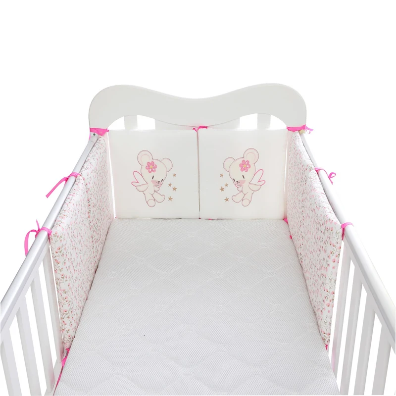 

6Pcs Set Newborn Baby Bed Bumper Cushion Kids Bed Guard Fall Prevention Cot Bumper Pads Cotton Crib Protector 30*30cm Boy Girl