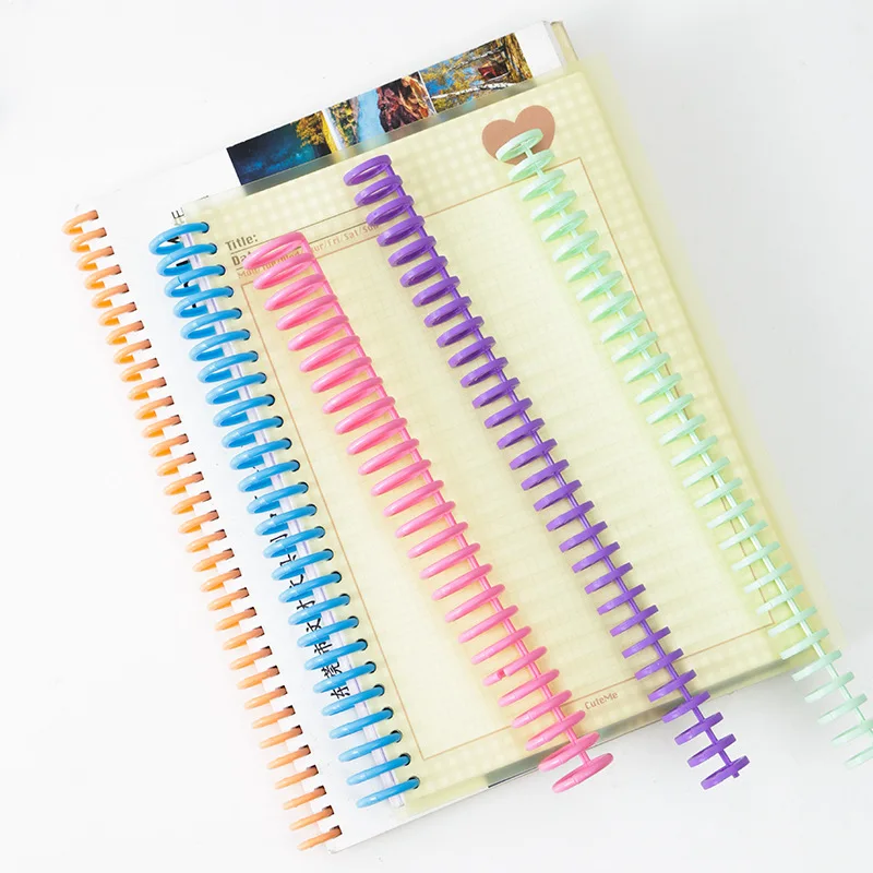 Plastic Binding Rings 5pcs Plastic Loose-leaf Ring Binder Binding Strip A4 22mm 30 Holes