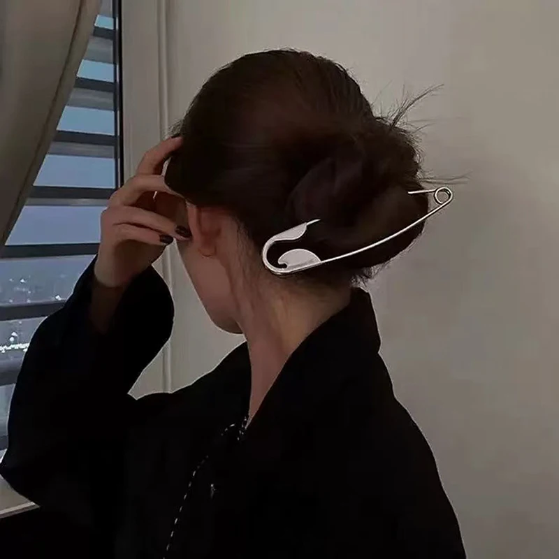 Neue Damen-Kopfbedeckung Haaraccessoires Modische Große Sicherheitsnadeln Haargabeln Haarclips – Detail 4