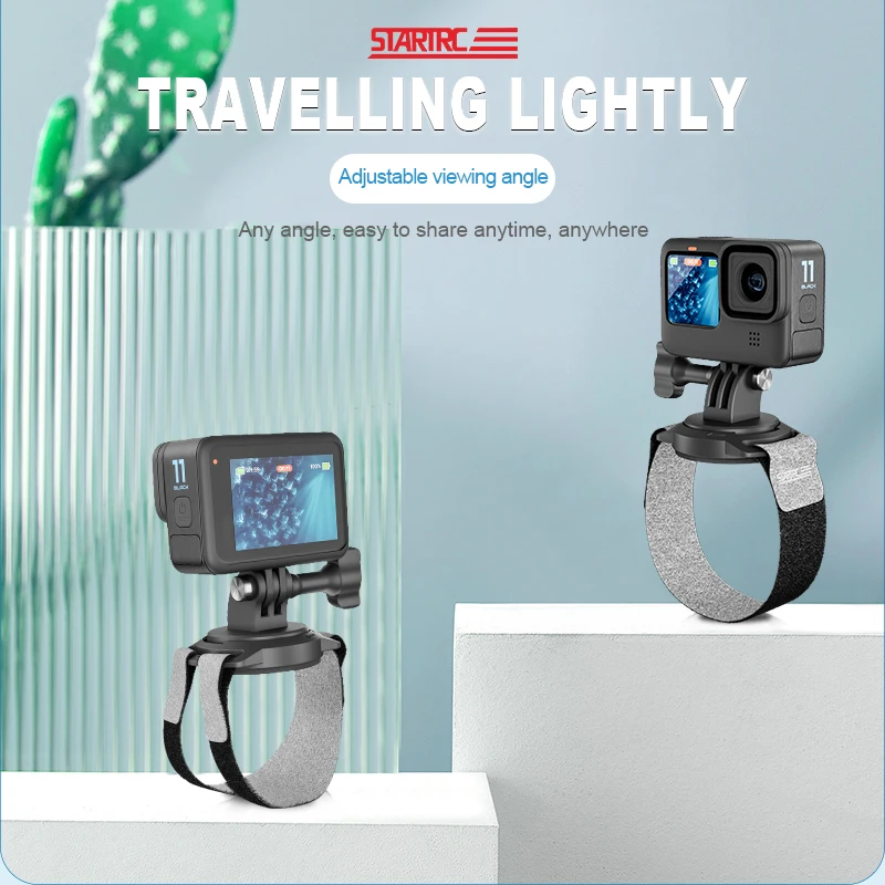 

Регулируемый ремешок на руку для GoPro Hero 11 10 9 8, магнитное крепление на присоске, быстросъемный браслет POV, держатель для Insta360 Action 2