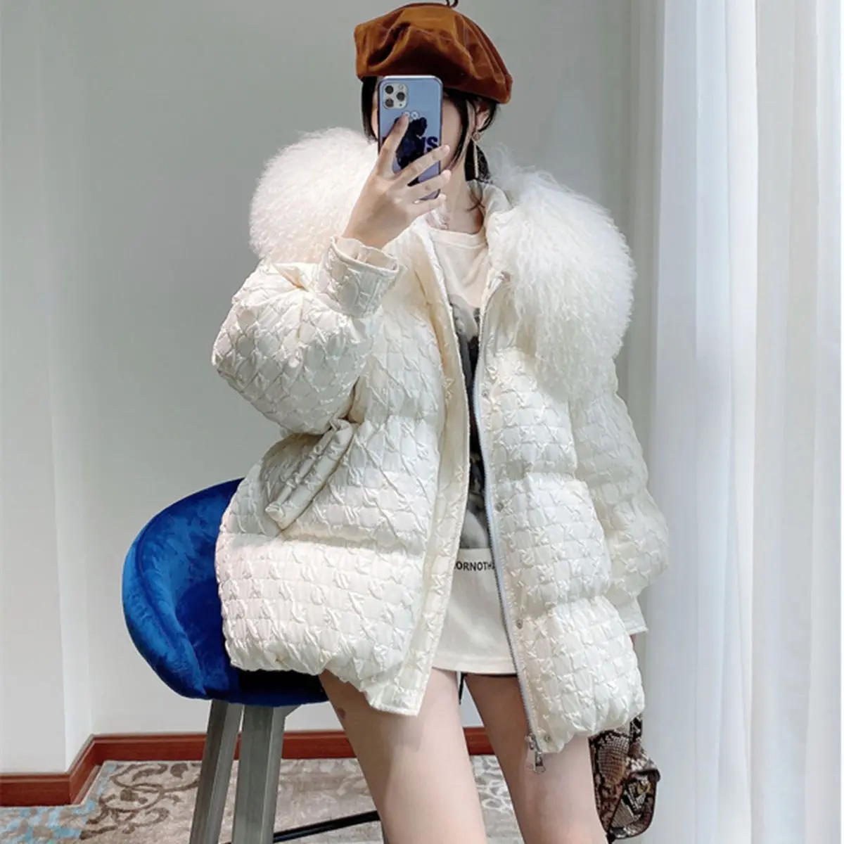 Korean Winter New Big Collar Down Cotton Coat 2023 New Loose and Thickened Cotton Coat Fashion Casual Women's Jacket