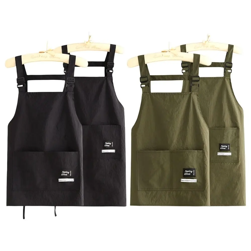 Description Picture 4 of itemNew Professional Barber Apron 2 Sizes Breathable Cooking Aprons Large Pocket Waterproof Working Clothes Hair Salon Tool