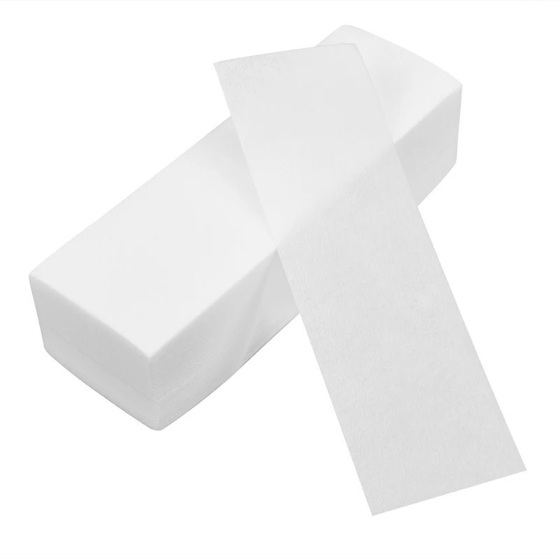 

200 Pack Hair Removal Waxing Strips Non Woven Wax Strips Epilating Strips For Face, Legs, Underarms, Body And Bikini, White