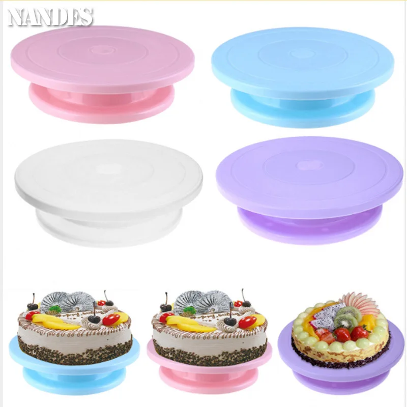 Plastic Cake Baking Tools Accessories Stand DIY Mold Rotating Stable Anti-skid Round Cake Table Stand Rotating Kitchen Tools cake stand cake turntable baking supplies cake tools rotating bearing turntable