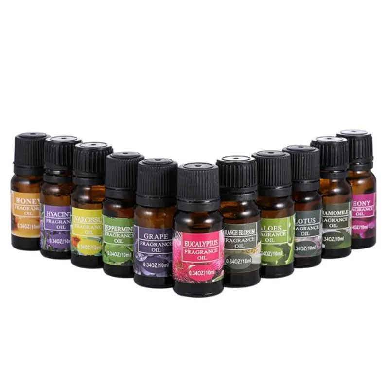 10 ml/botella de aceites esenciales para difusor de aroma humidificador de  aire aromaterapia aceite soluble en agua 12 tipos de fragancia para elegir