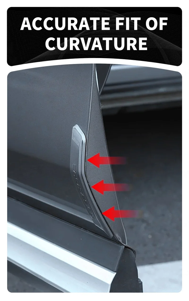 4Pcs For Byd Song Plus Seal U Car Door Edge Protection Guards Buffer Trim Molding Strip Scratch Protection Car Door Crash Bar