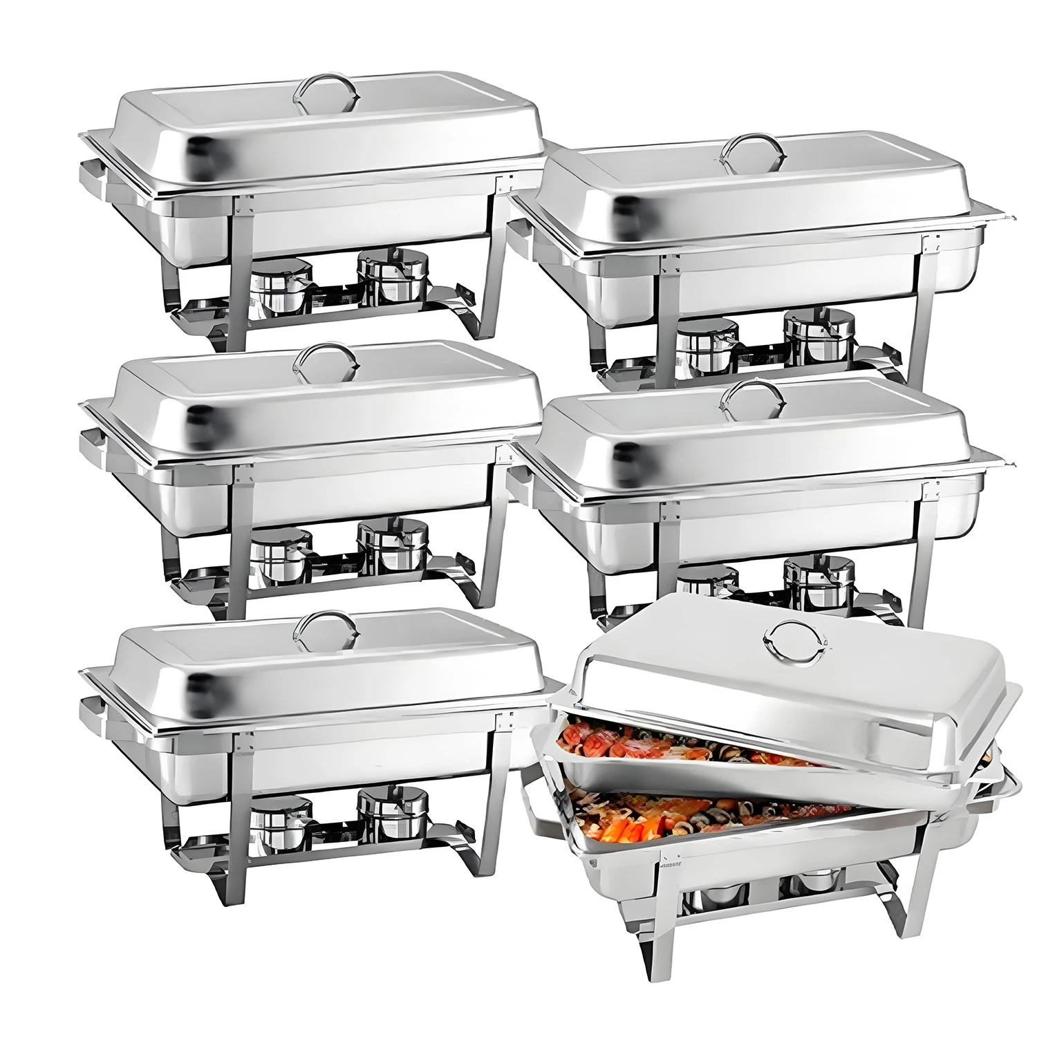 Stainless Steel Rectangle Chafing Dish Food Pans for Catering Buffet