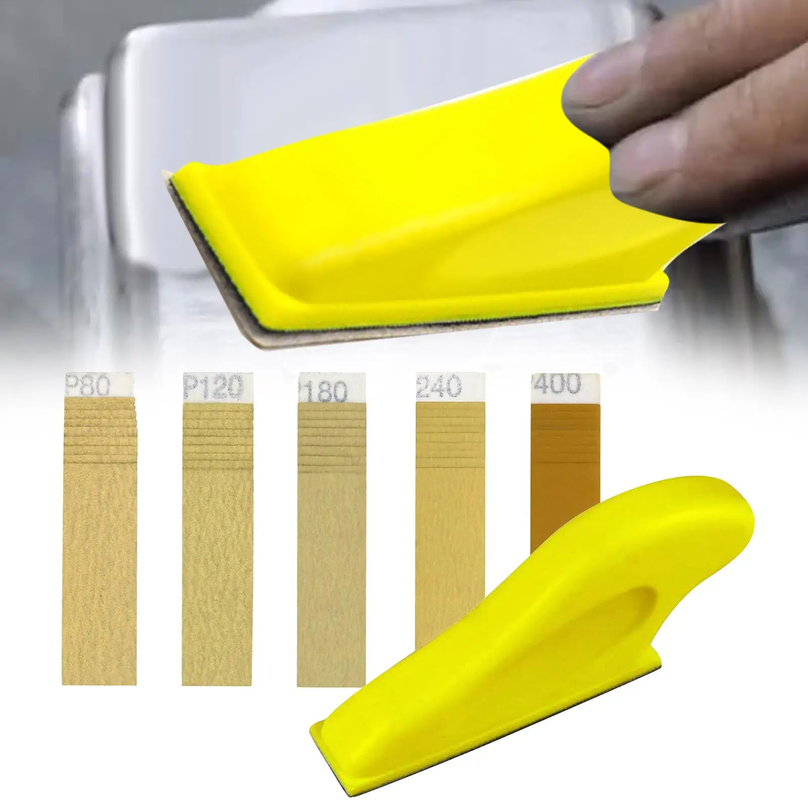 Ponceuse Manuelle Avec Aspiration - Double Port 28mm, Papiers Grains 80 à 320, ABS+Nylon, 228x114 Mm