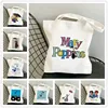 Women Shoulder Bags Mary Poppins Print Harajuku Canvas No Zipper Tote Handbag Large Capacity Shopping Bag Reusable Girl Handbags 1
