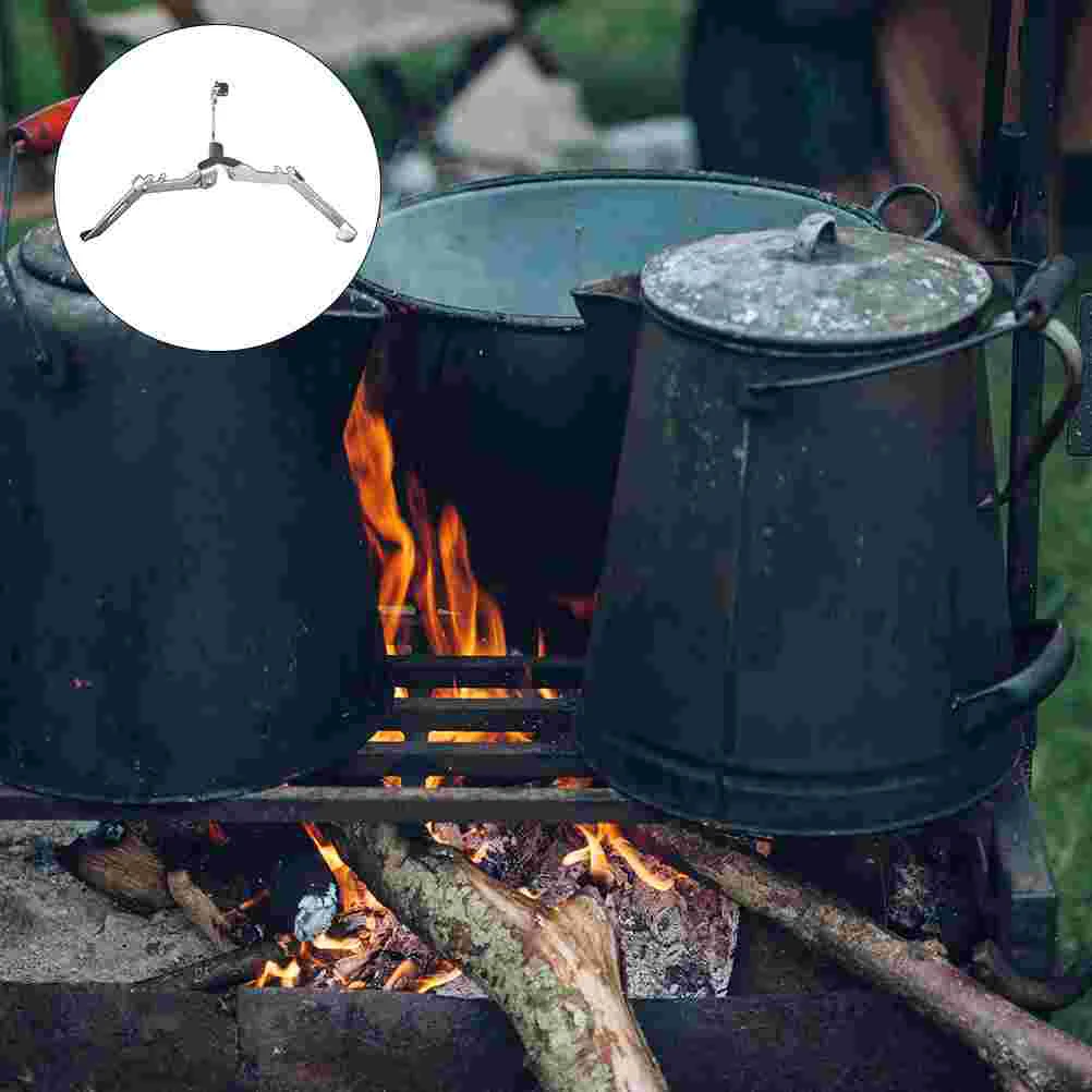 Stainless Steel Gas Tank Rack Portable Bracket Foldable Holder Camping Outdoor Stove Accessories Hiking Gear Fixed Rack Small