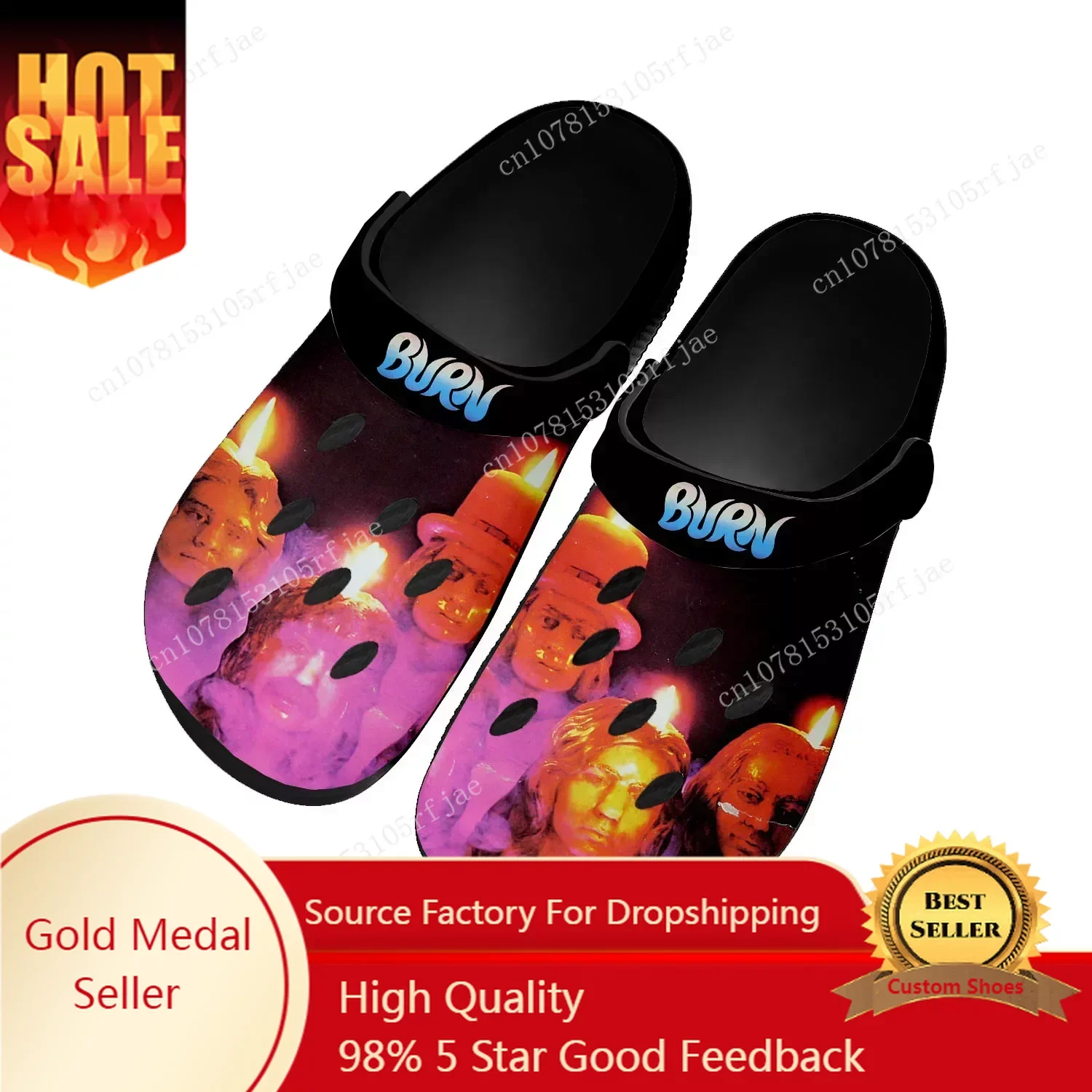 

Deep Purple Heavy Metal Rock Band Home Clogs Custom Water Shoes Mens Womens Teenager Shoes Clog Breathable Beach Hole Slippers